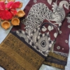 Kalamkari Chennur silk 7 Inch Kanjivaram border saree – MOR