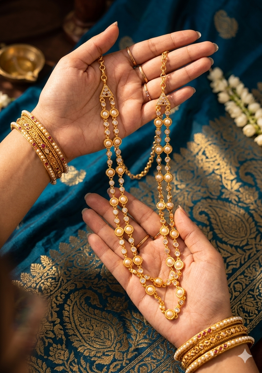 Vintage style panchaloham Necklace - Image 4