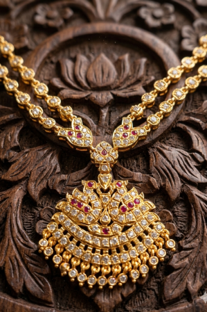 Alternative view of Vintage style panchaloham Necklace
