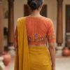 Handloom cotton slab Blouse with French Knot