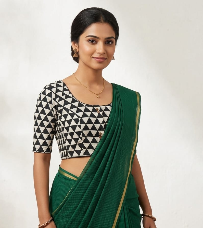 Cotton non padded side stretch blouse